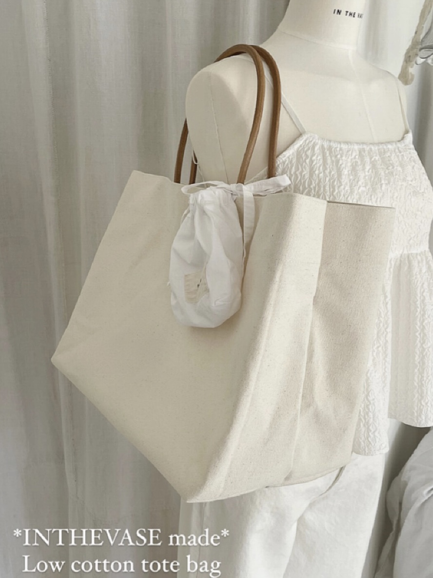 *INTHEVASE made* Low cotton tote bag