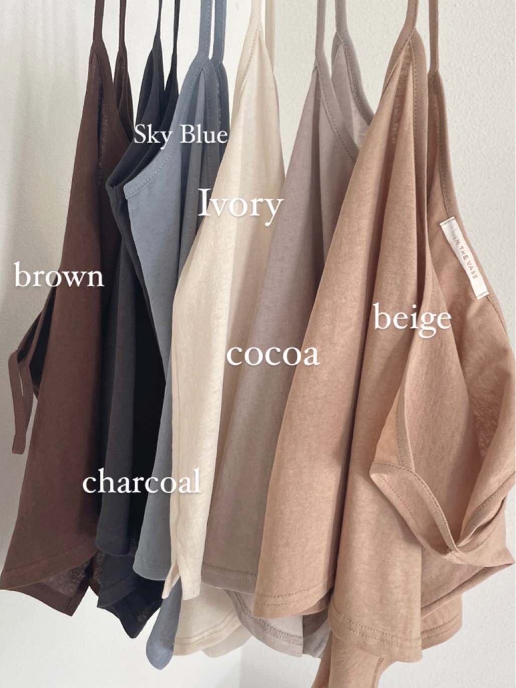 *INTHEVASE made* Basic cotton sleeveless [6colors]